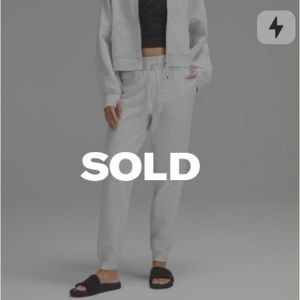SOLD on Depop. Lulu lemon scuba high rise jogger full length size: 4 color: Gray